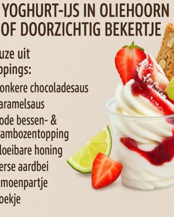 Food Order Yoghurt-ijs in bakje Drinken Eten kayakverhuur bestellen Blauwestad Oldambtmeer Groningen